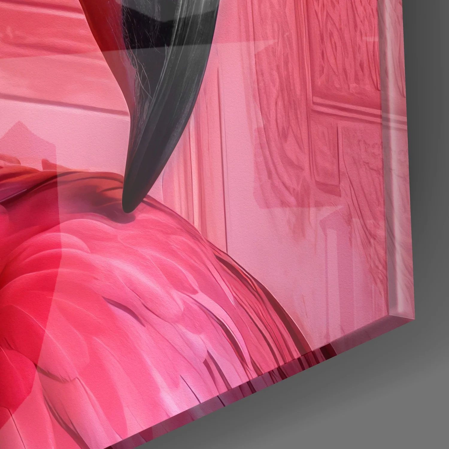 Flamingo Glass Wall Art|| Designer's Collection - Image 3