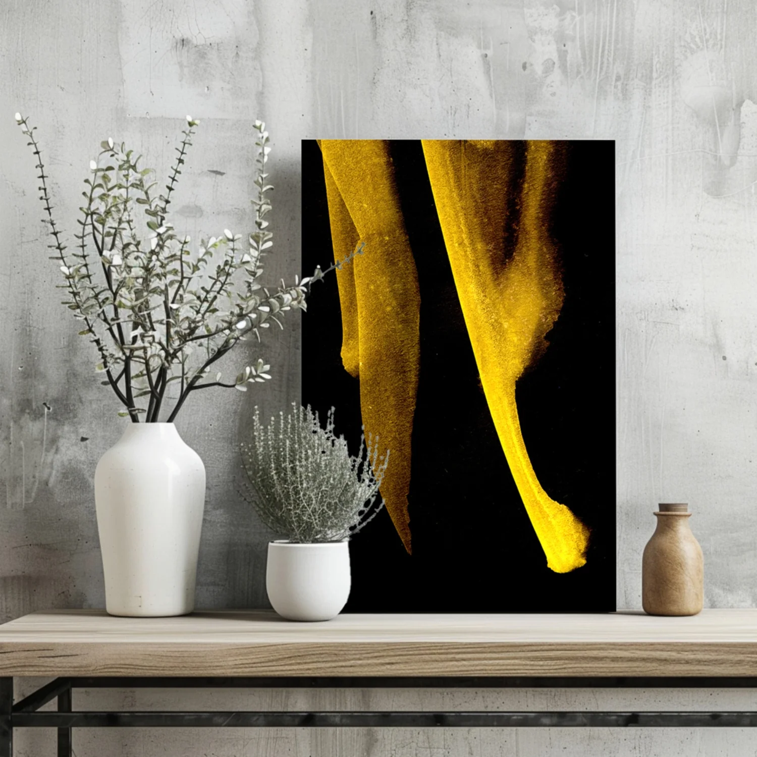 Shade of Gold V1 Aluminum Print - Image 2