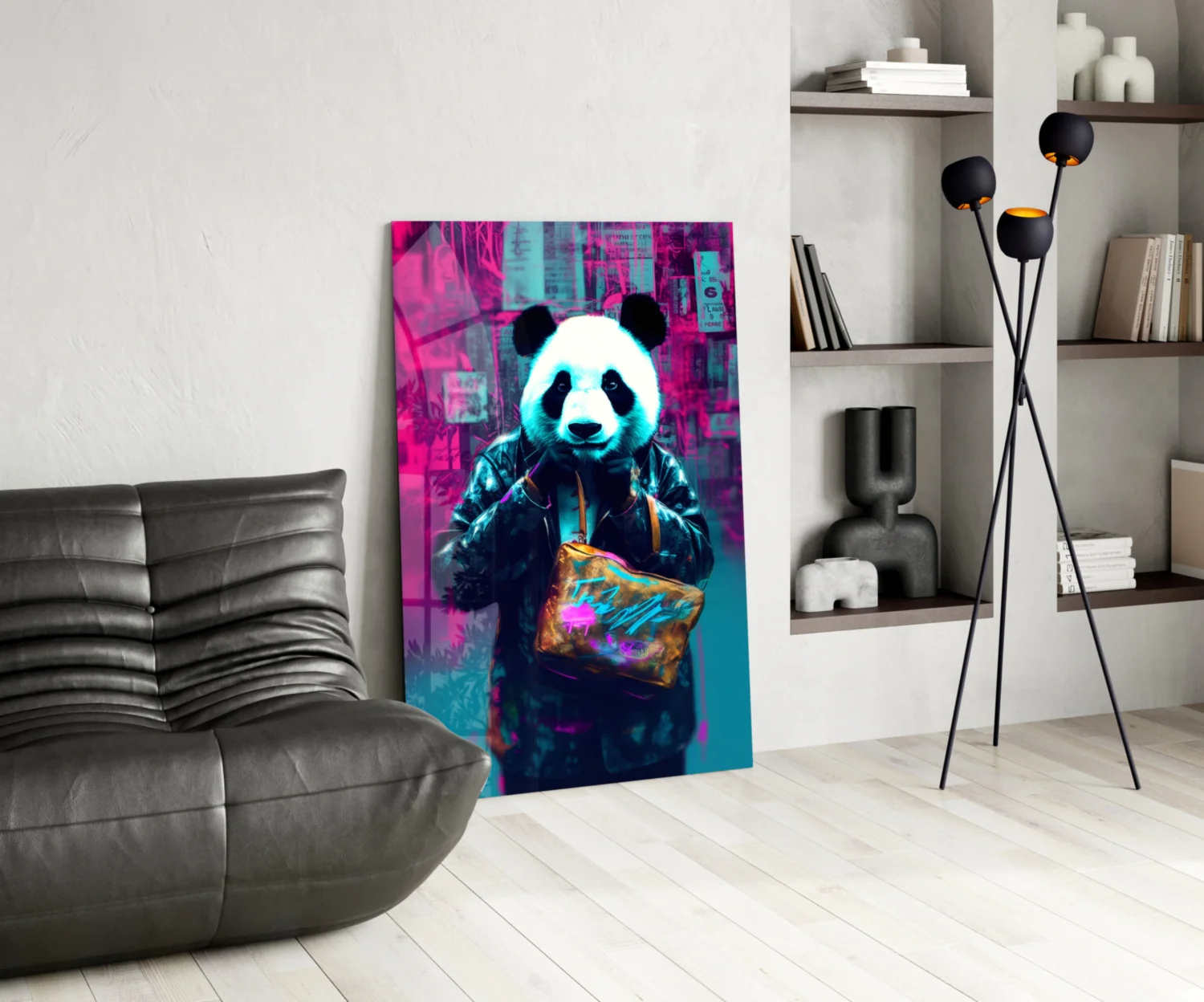 Shopper Panda Glass Wall Art || Designer Collection - Image 5