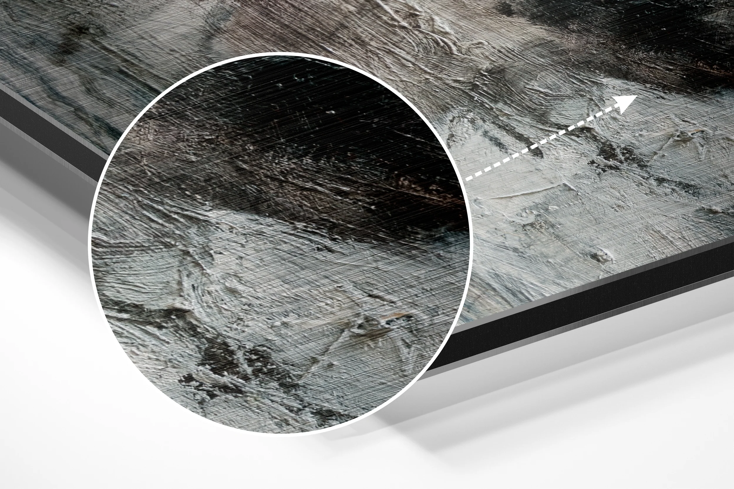 Silence Brushed Aluminium Dibond Wall Art - Image 3