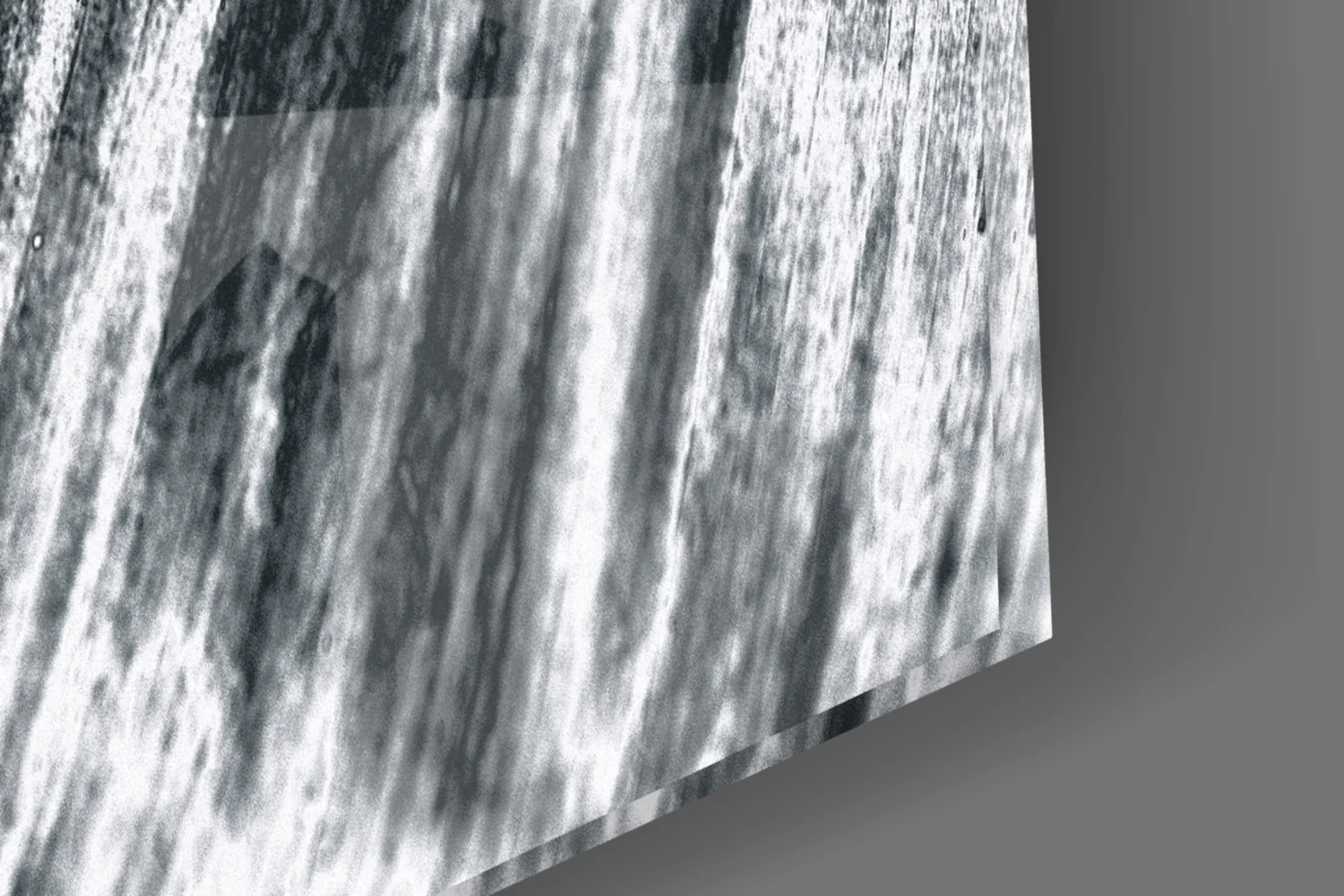 Silver Brushed Leaf Glass Wall Art - Image 7