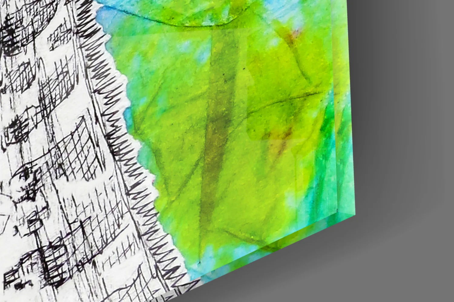 Sketch Giraffe Rainbow Watercolor Glass Wall Art - Image 7