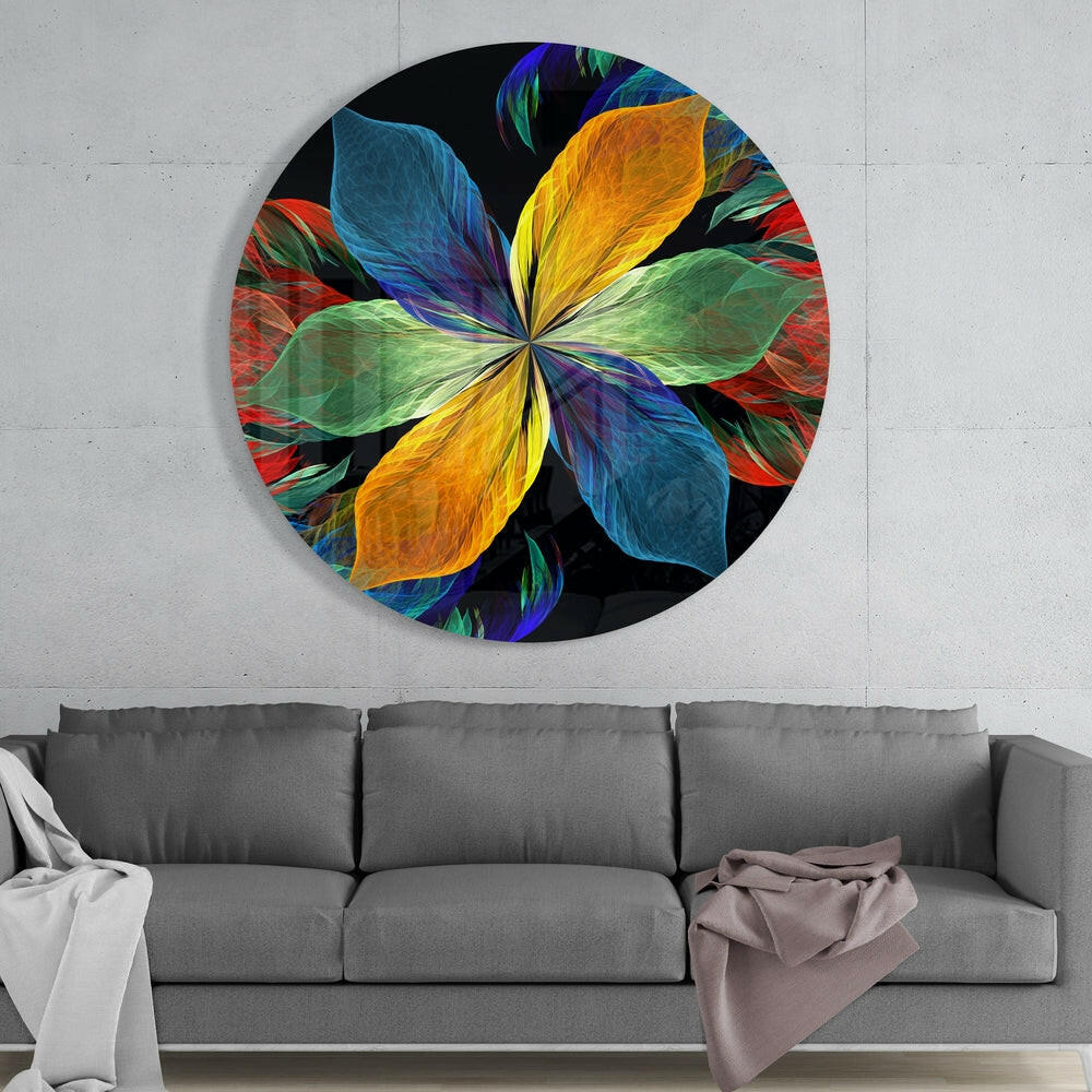 Colorful Flower Glass Wall Art - Image 2