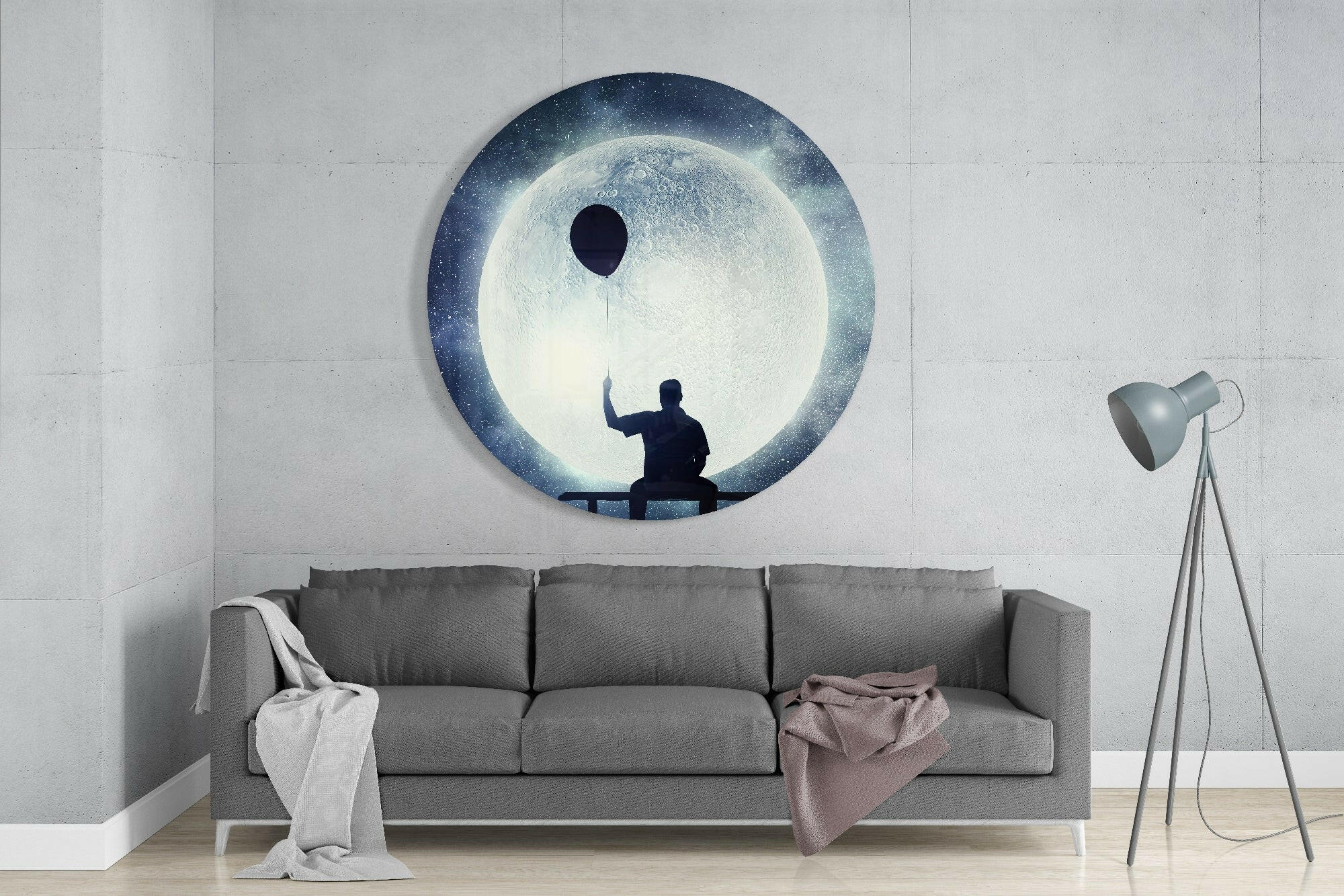 Full Moon Glass Wall Art - Image 2