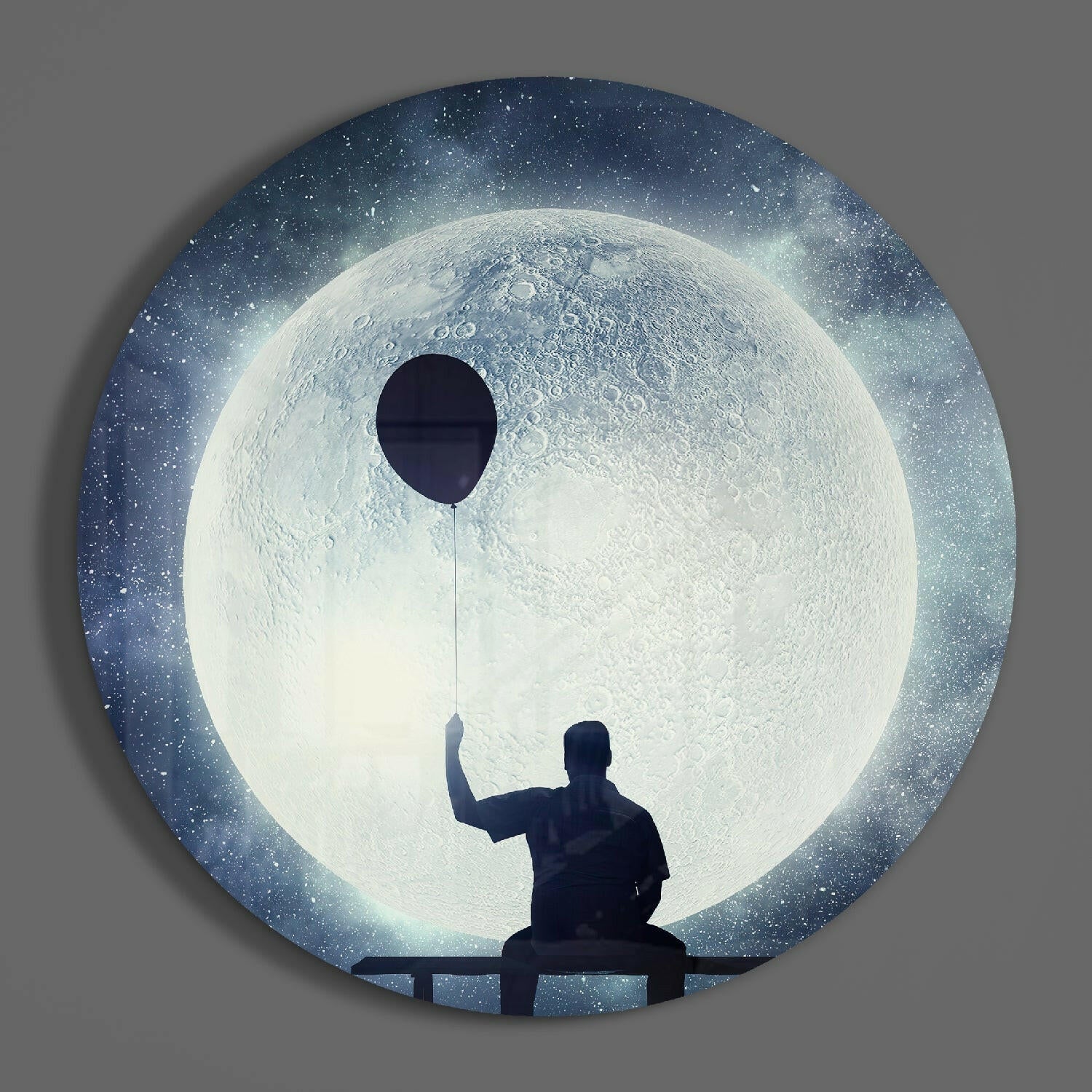 Full Moon Glass Wall Art - Image 3