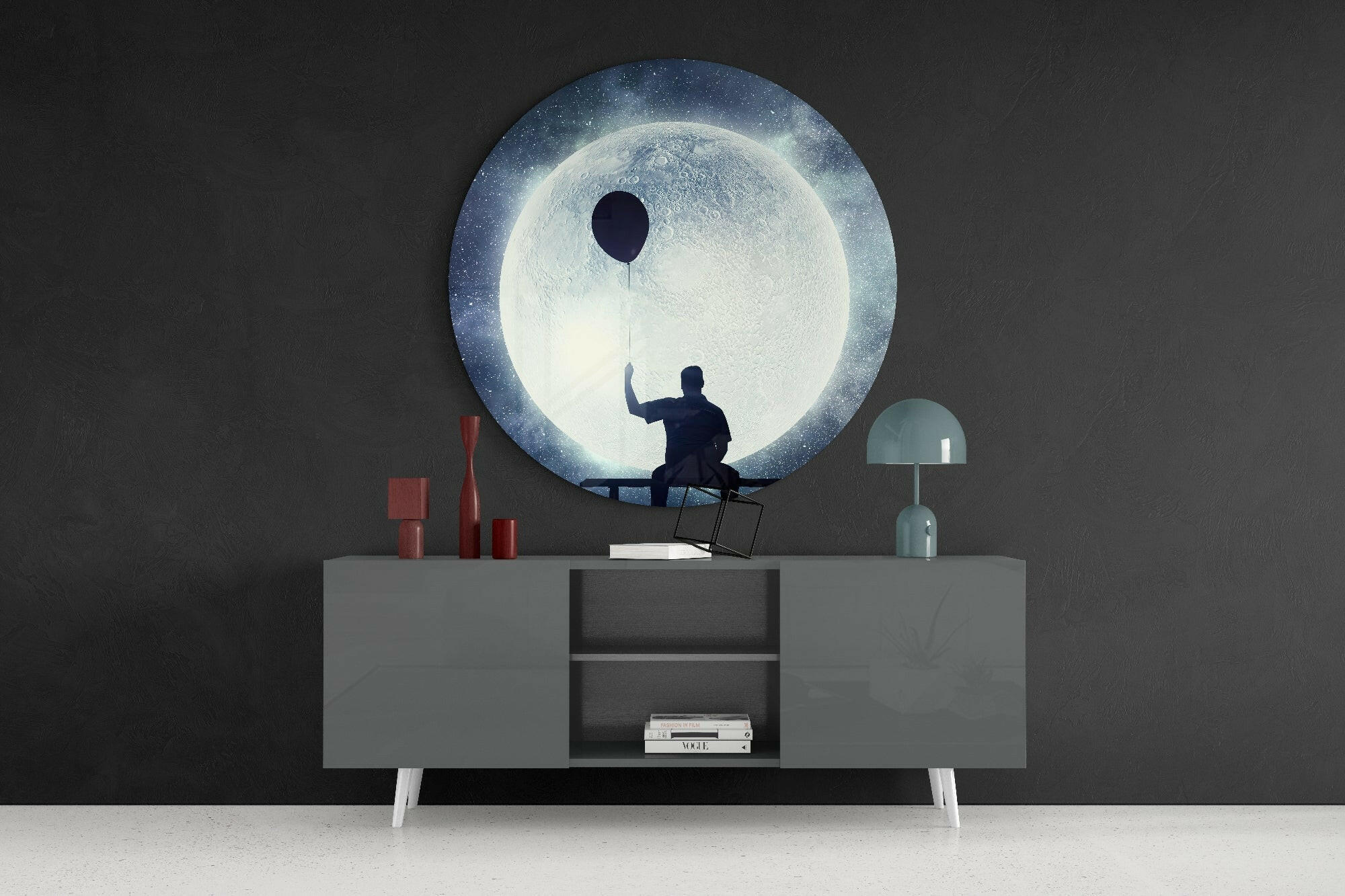 Full Moon Glass Wall Art - Image 4