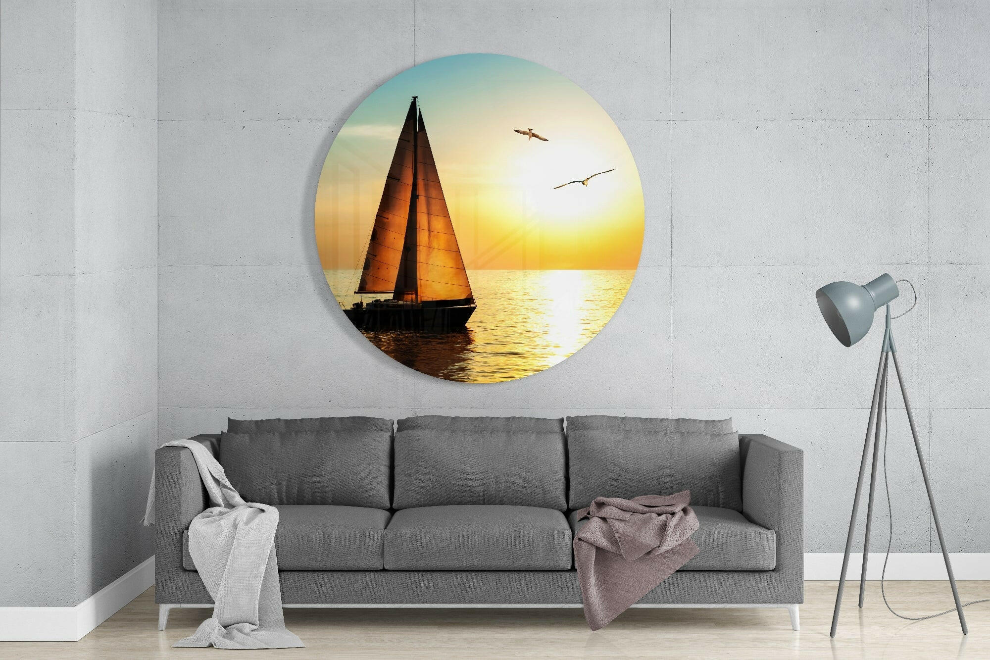 Sailboat Glass Wall Art - Image 2