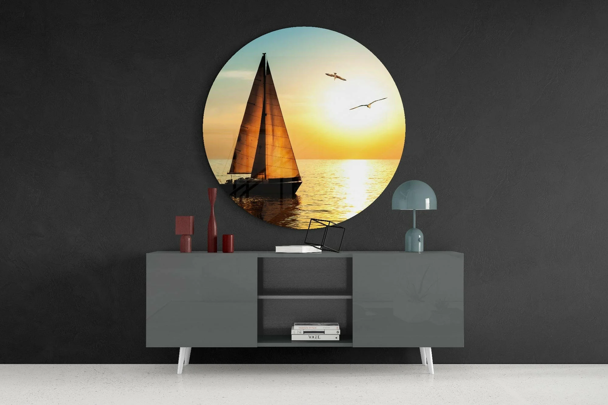 Sailboat Glass Wall Art - Image 4