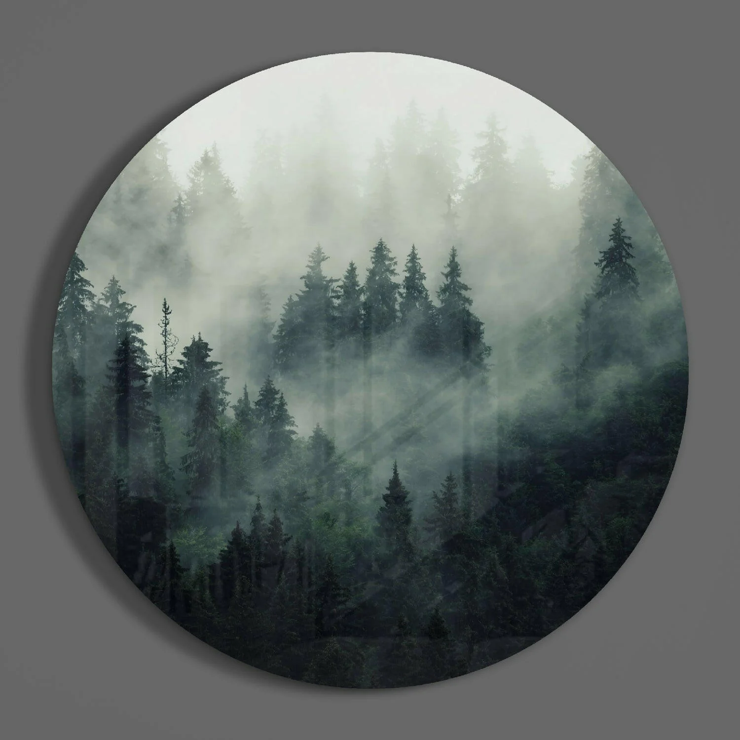 Foggy Forest Glass Wall Art - Image 3