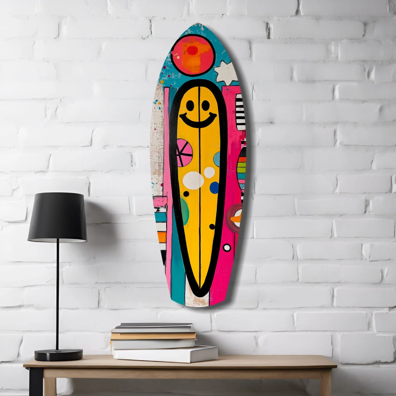 Smiley Surfing Glass Wall Art - Image 4