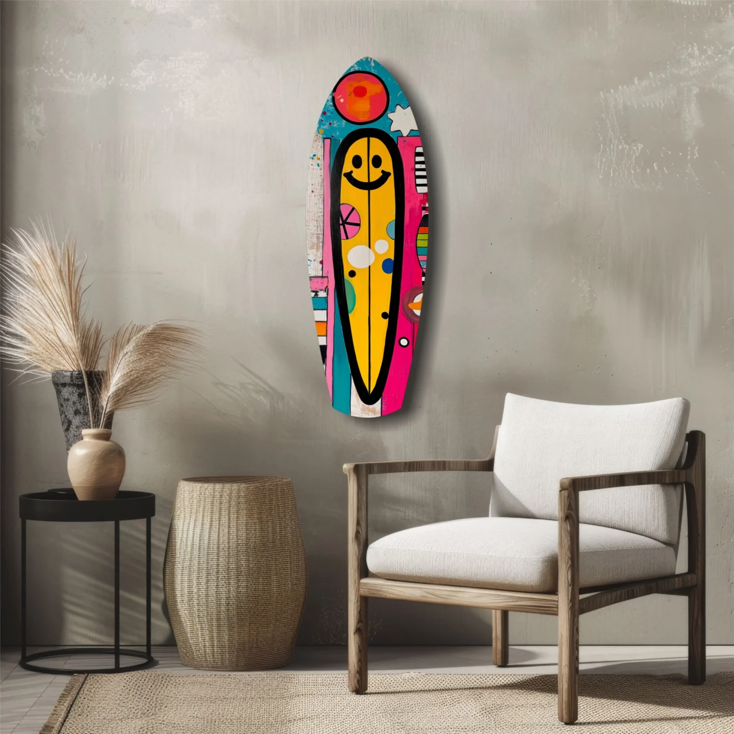Smiley Surfing Glass Wall Art - Image 5