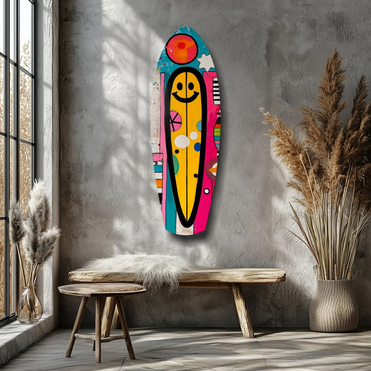 Smiley Surfing Glass Wall Art - Image 7