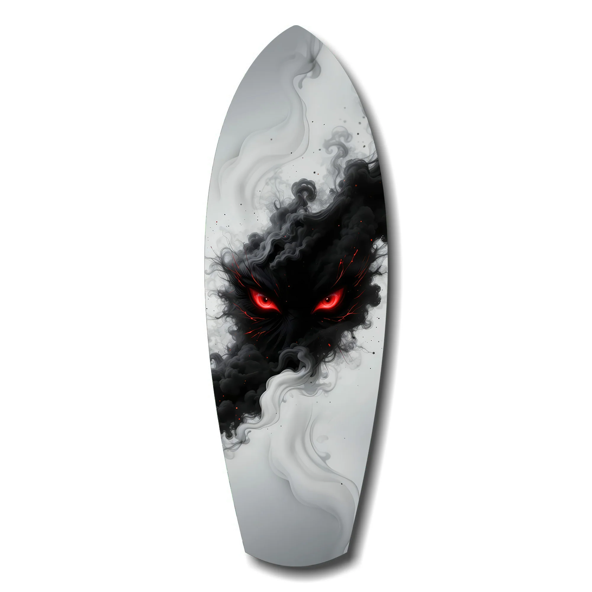 Smoke Beast Red Eyes Dark Fantasy Glass Wall Art - Image 7