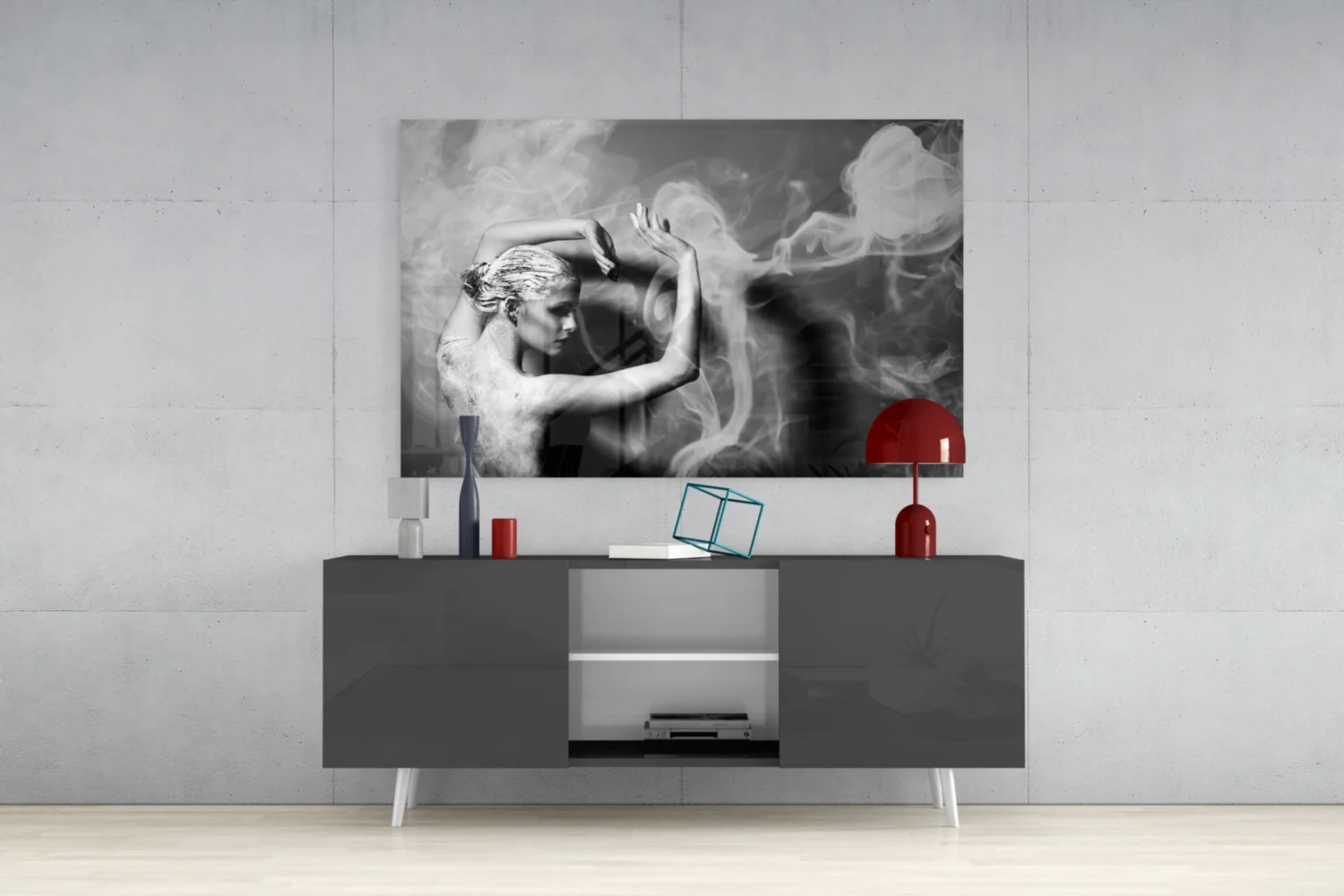 Smoke Dance Glass Wall Art - Image 9
