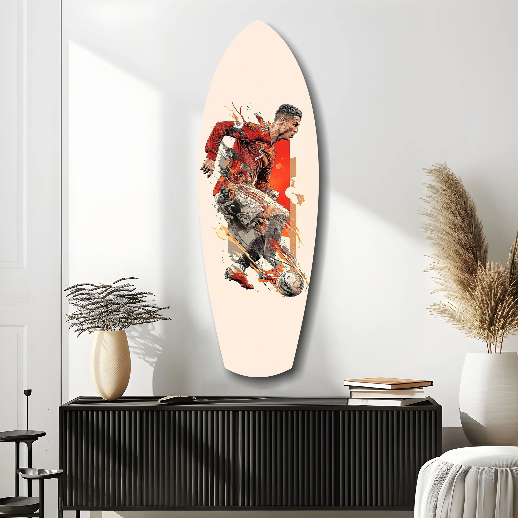 Soccer Striker Dynamic Splash Glass Wall Art - Image 10