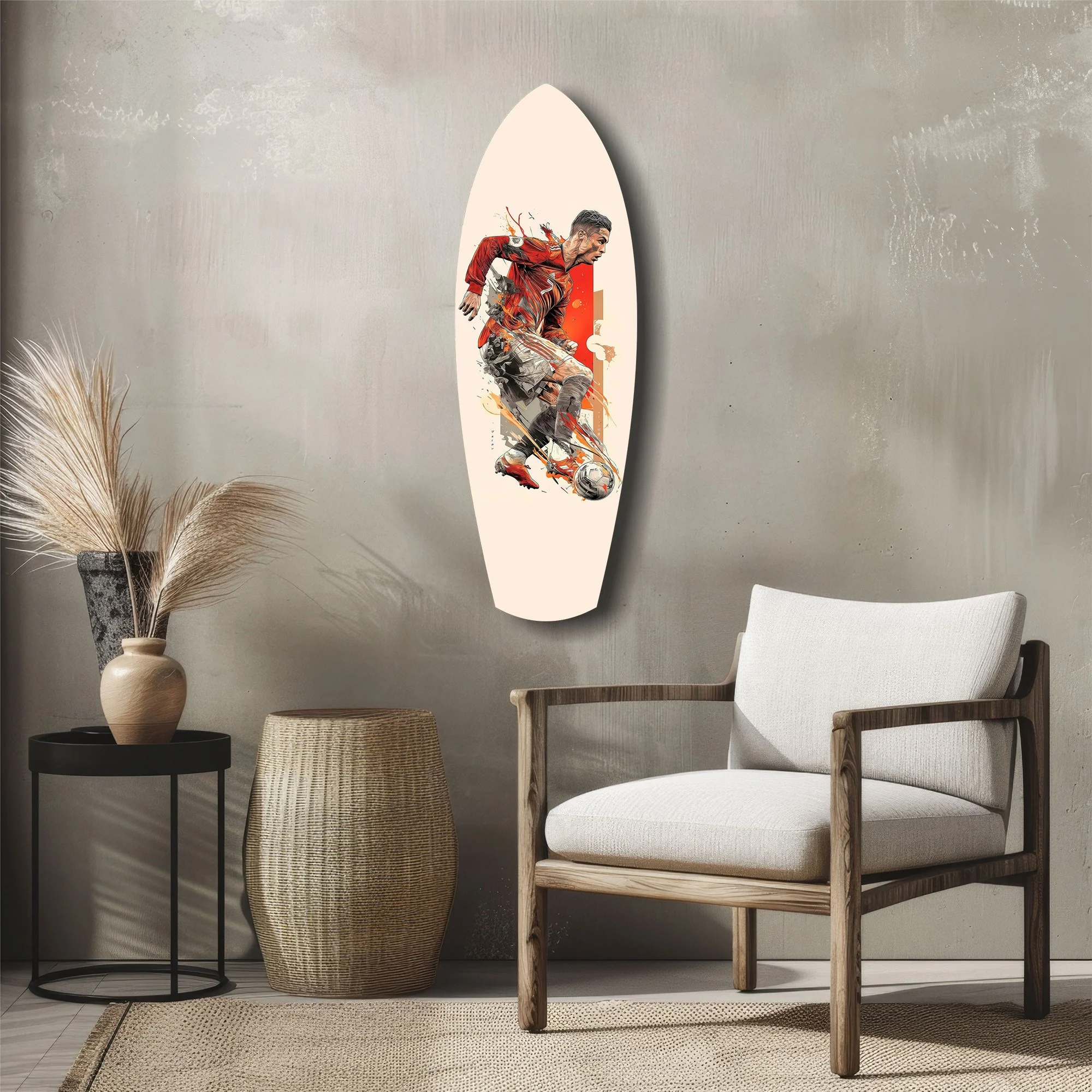 Soccer Striker Dynamic Splash Glass Wall Art - Image 5