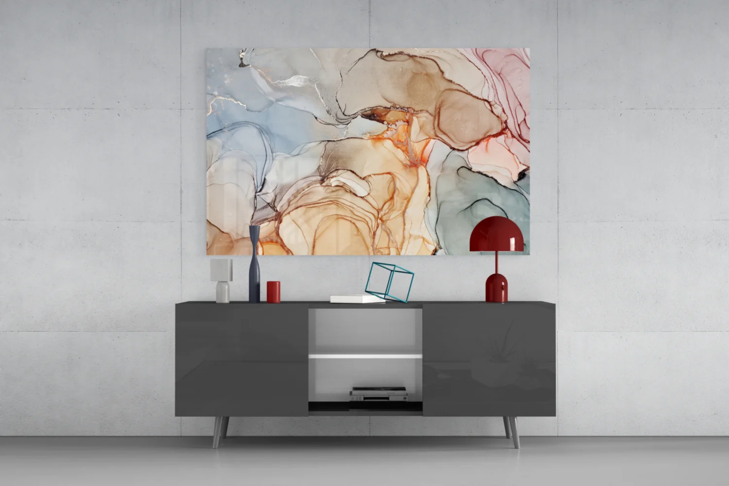 Soft Marble Pattern Glass Wall Art - Image 8