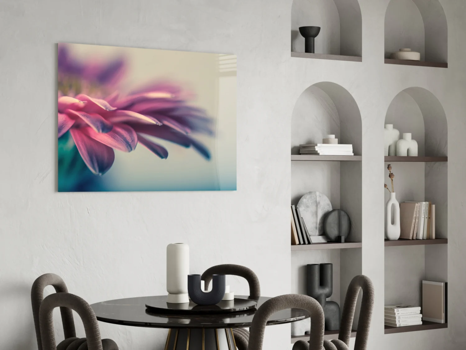 Soft Pink Gerbera Petals Glass Wall Art - Image 6