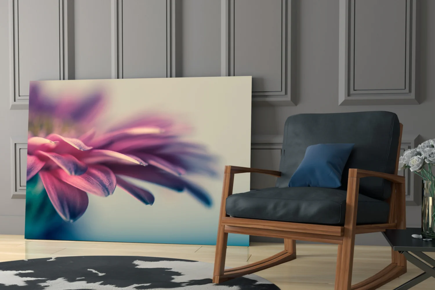 Soft Pink Gerbera Petals Glass Wall Art - Image 7