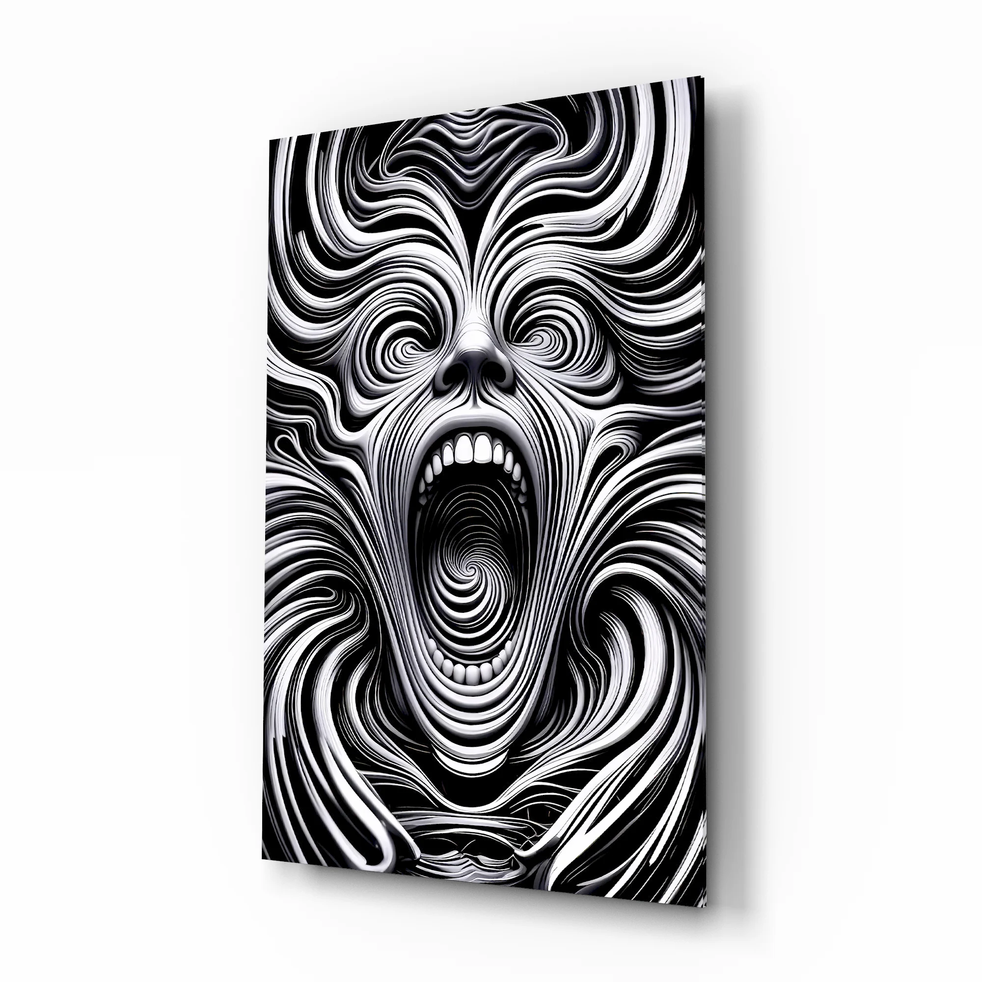 Spiral Scream Glass Wall Art - Image 2
