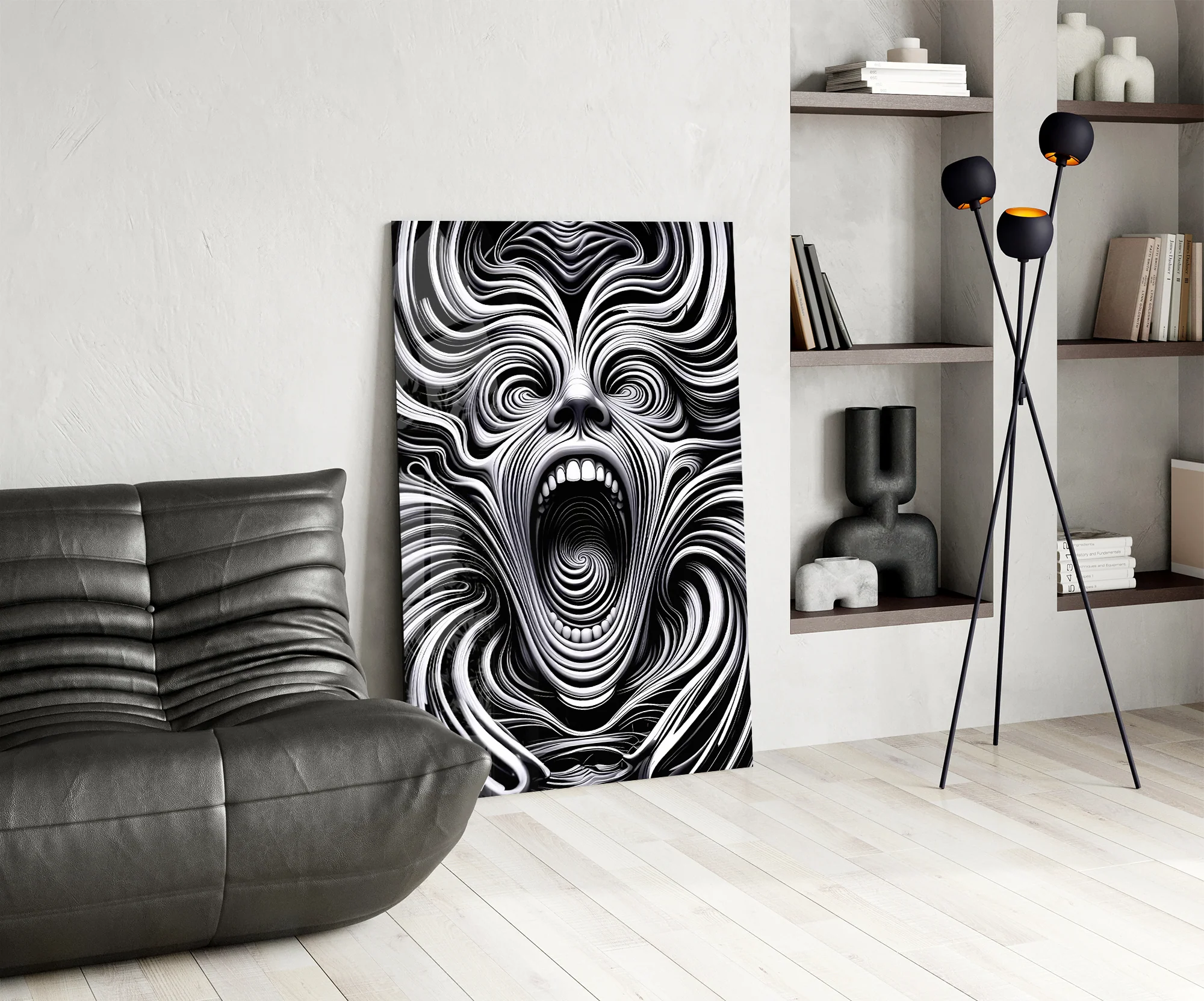 Spiral Scream Glass Wall Art - Image 7