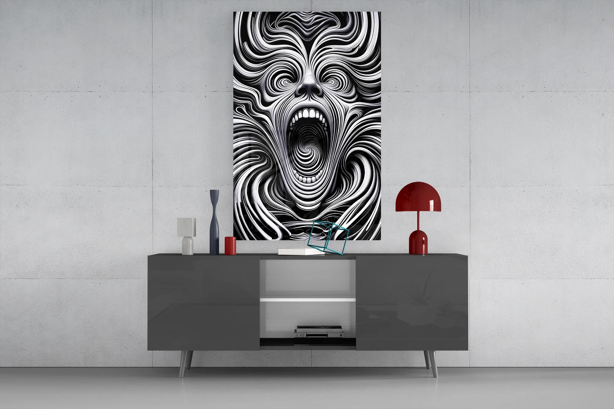 Spiral Scream Glass Wall Art - Image 9