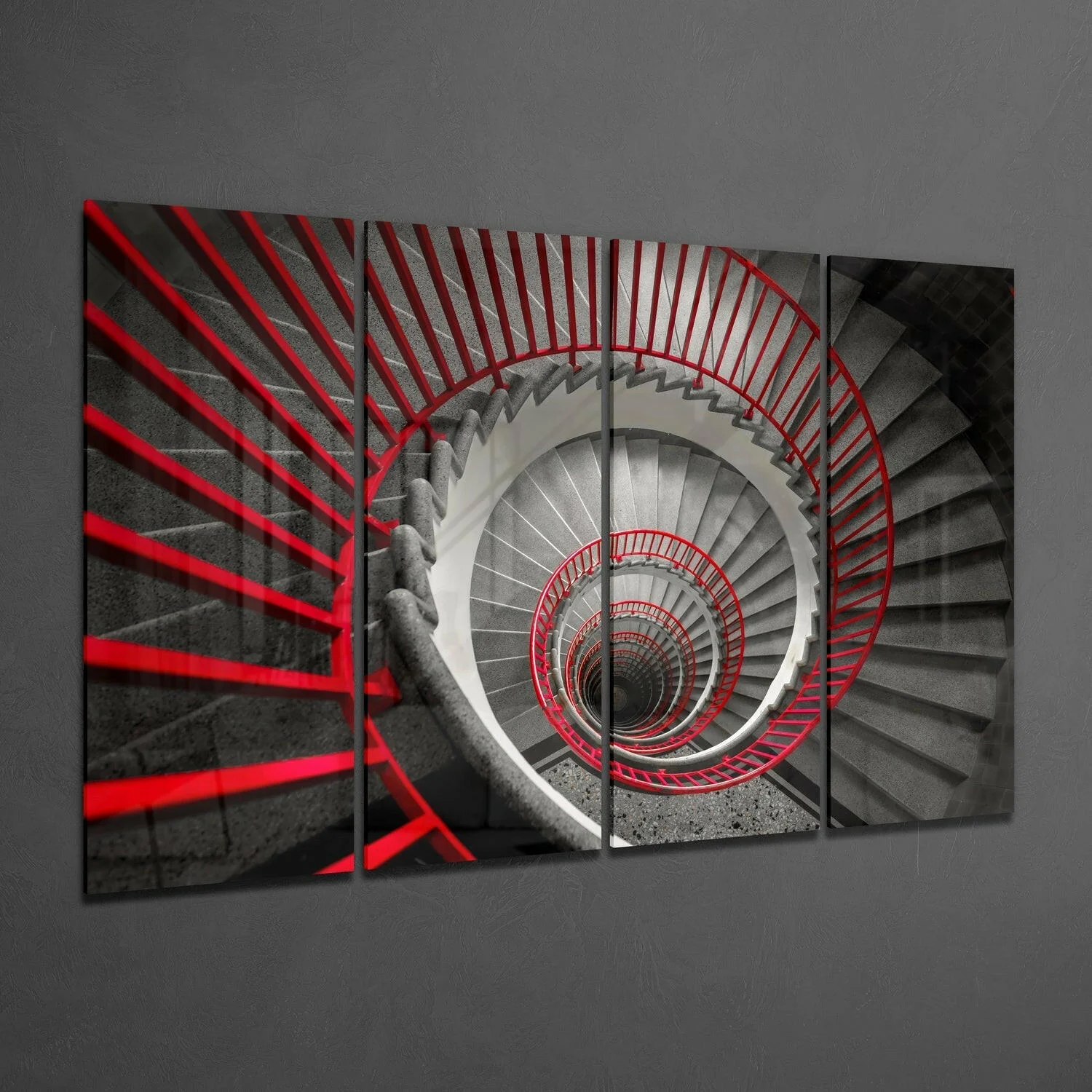 Spiral Stairs 4 Pieces Mega Glass Wall Art (59"x36") - Image 2