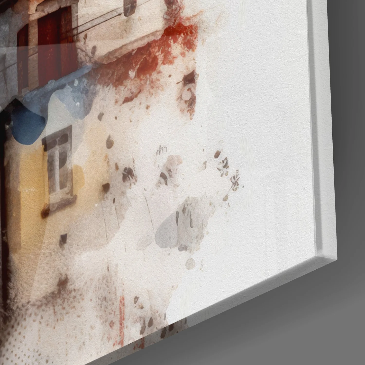 Splatter Watercolor Galata Tower Glass Wall Art - Image 3