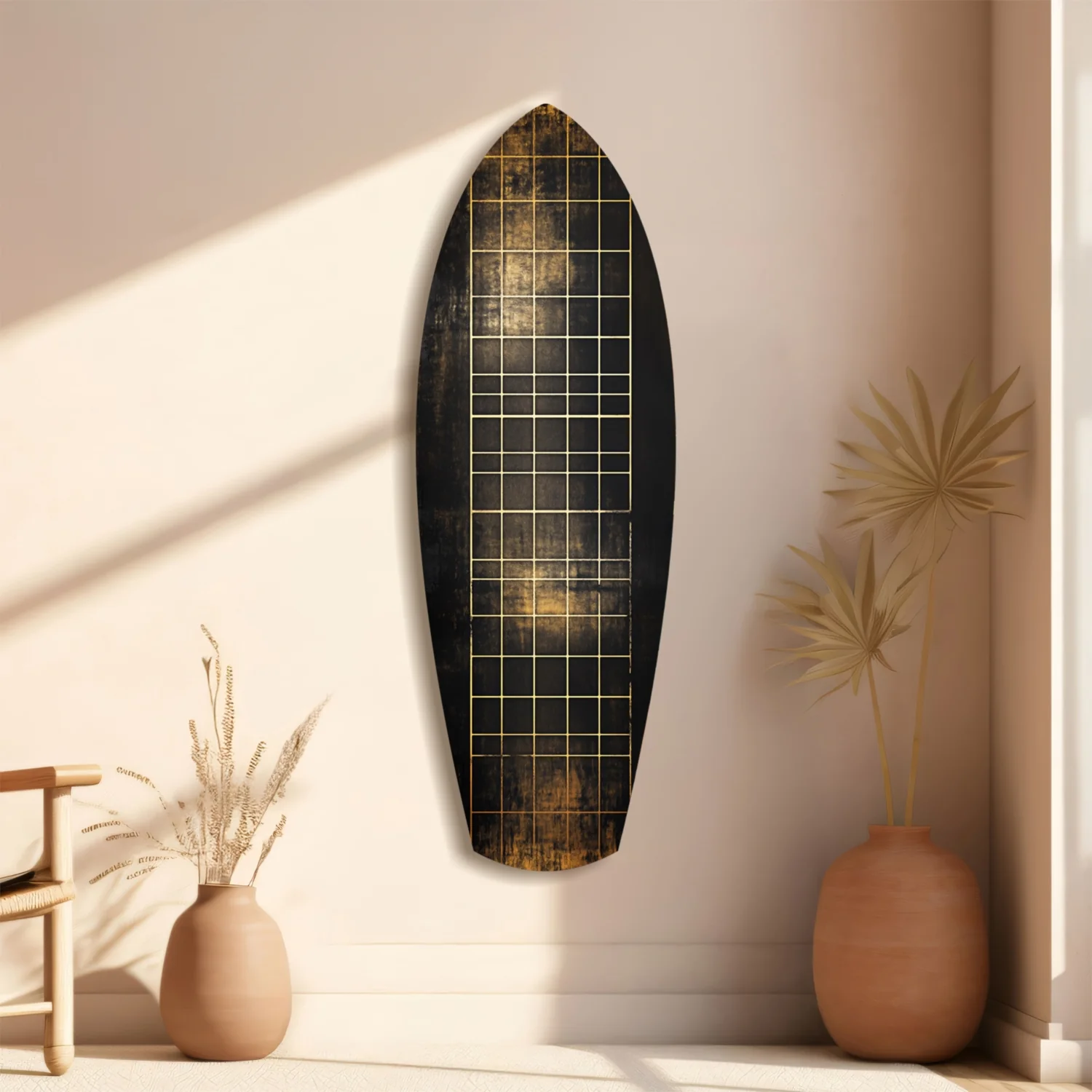 Golden Surf Reflection Glass Wall Art - Image 10