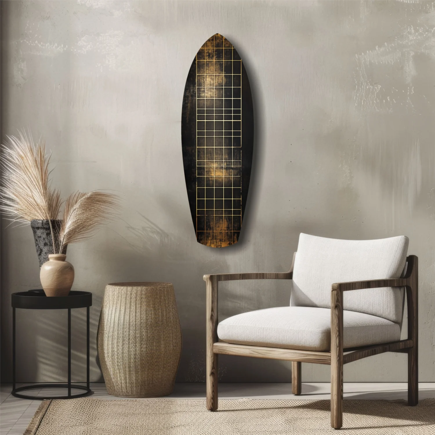 Golden Surf Reflection Glass Wall Art - Image 5
