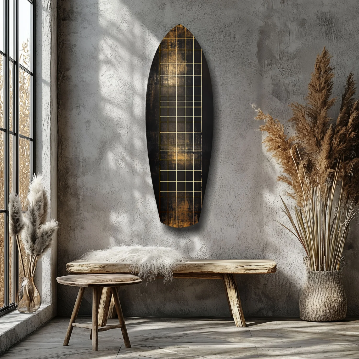 Golden Surf Reflection Glass Wall Art - Image 7