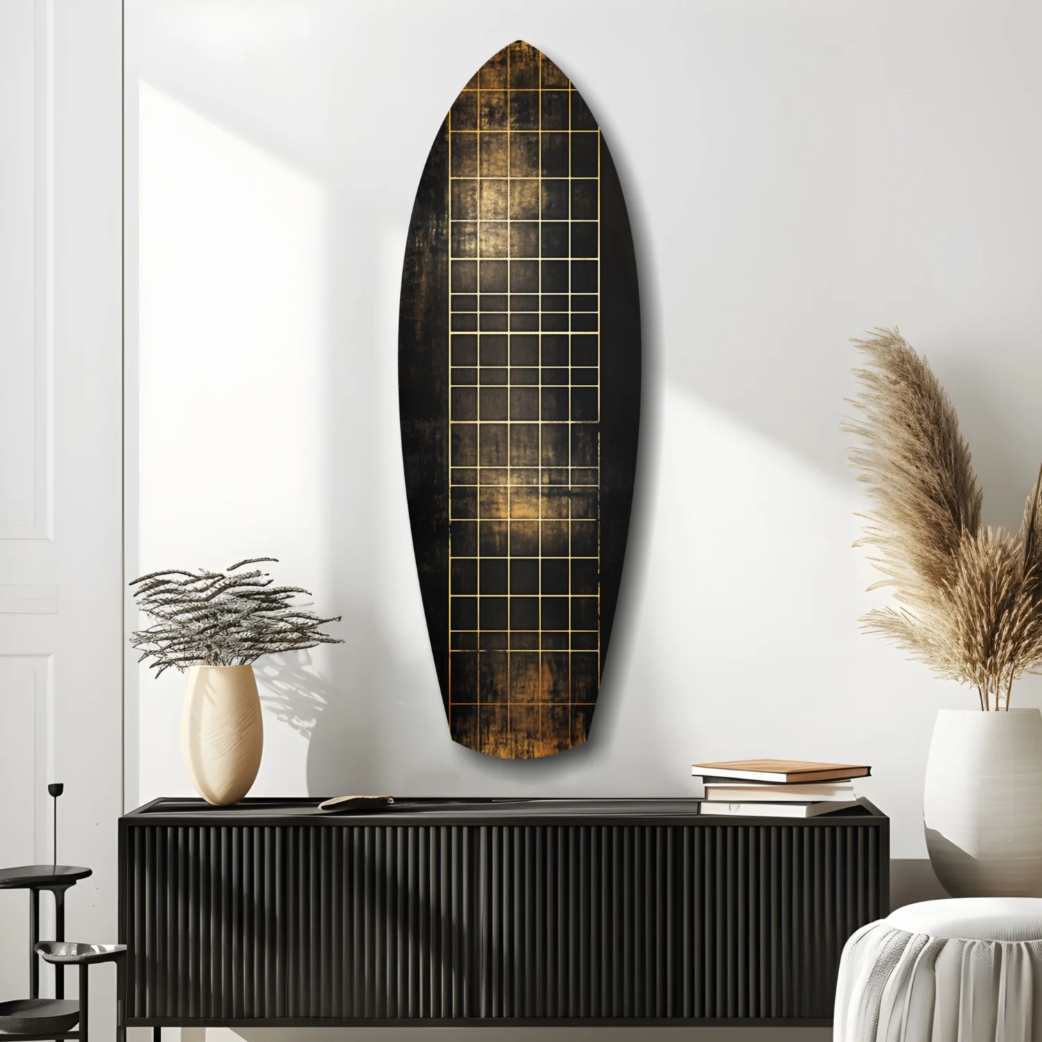 Golden Surf Reflection Glass Wall Art - Image 9