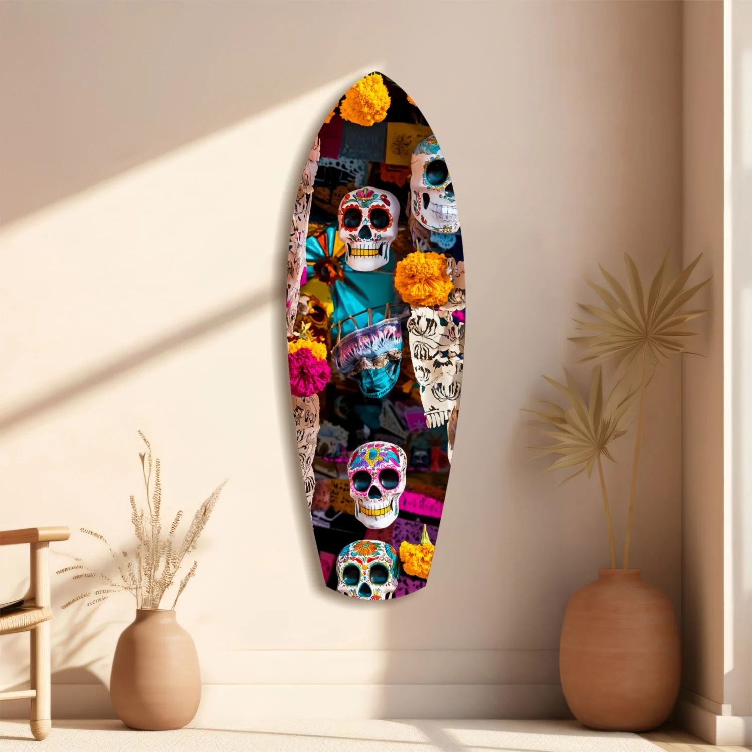 Colorful Skulls Glass Wall Art - Image 10