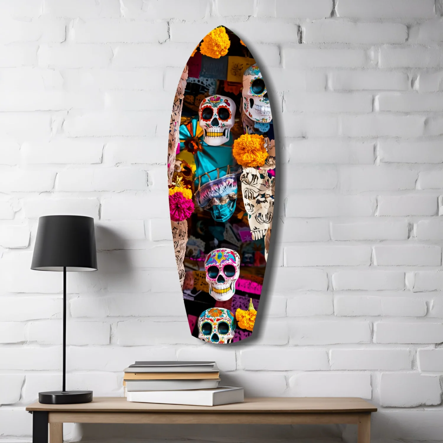 Colorful Skulls Glass Wall Art - Image 4