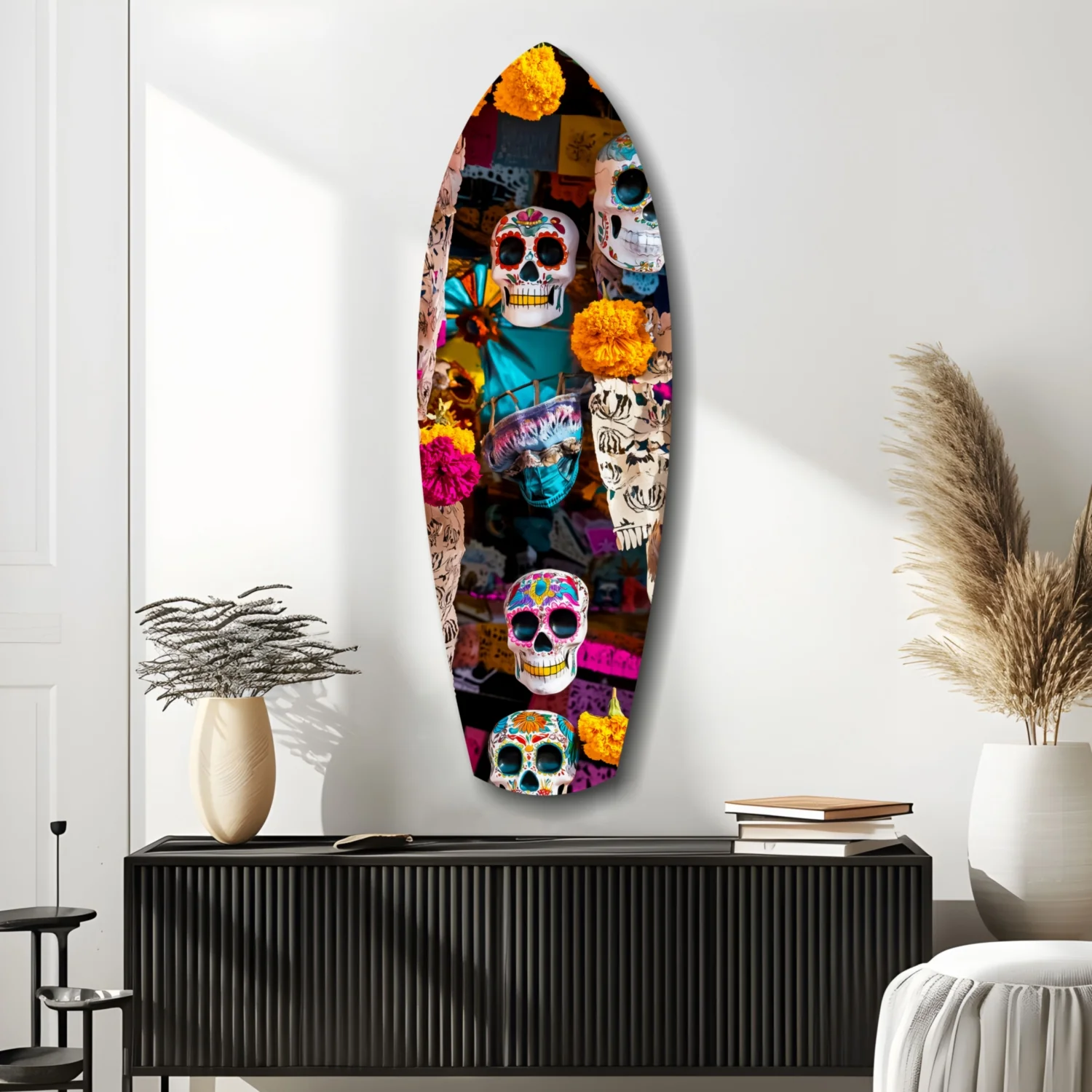 Colorful Skulls Glass Wall Art - Image 9