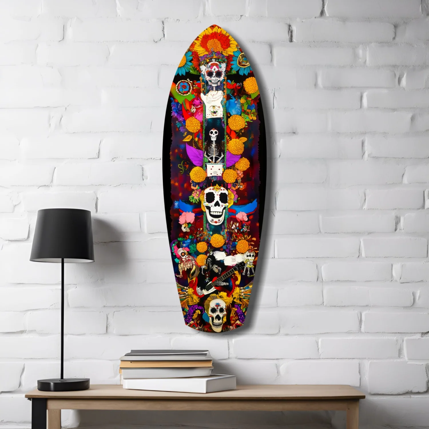 Colorful Skulls Glass Wall Art - Image 4
