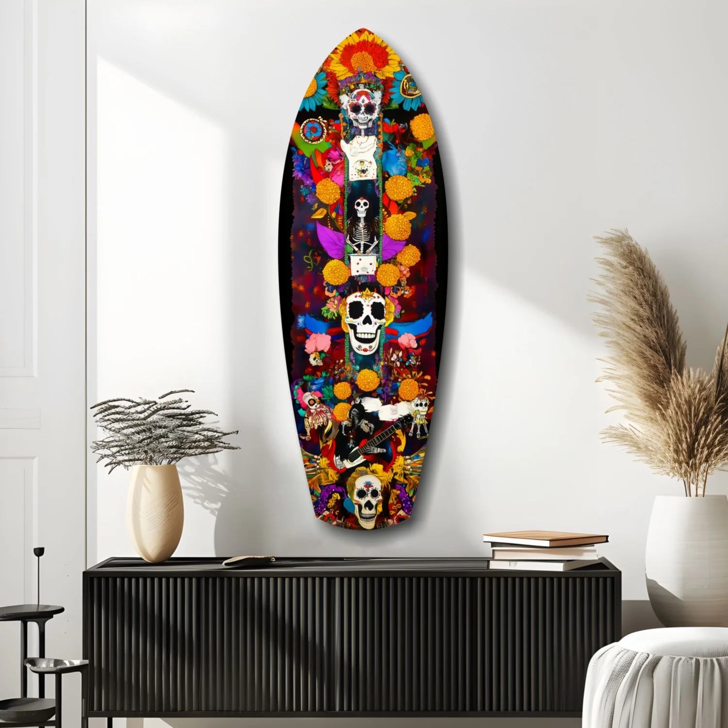 Colorful Skulls Glass Wall Art - Image 9