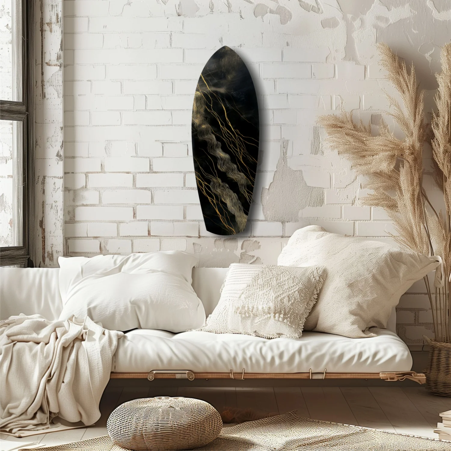 Golden Waves Glass Wall Art - Image 6