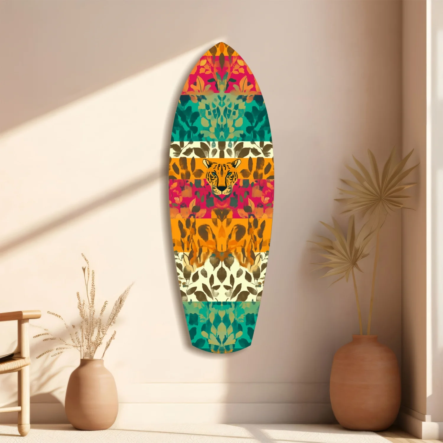 Camouflaged Tiger Glass Wall Art - Image 10