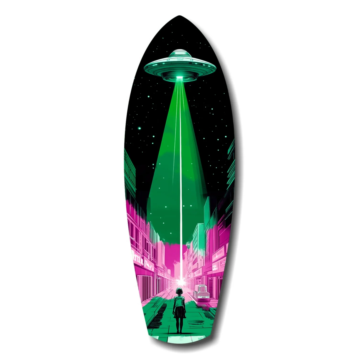 Alien Invade Glass Wall Art