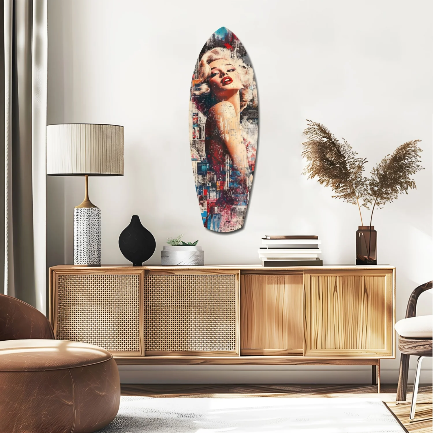Vintage Dreams Blonde Starlet Glass Wall Art - Image 2