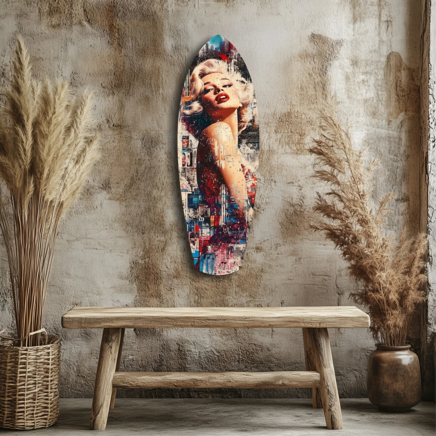 Vintage Dreams Blonde Starlet Glass Wall Art - Image 3