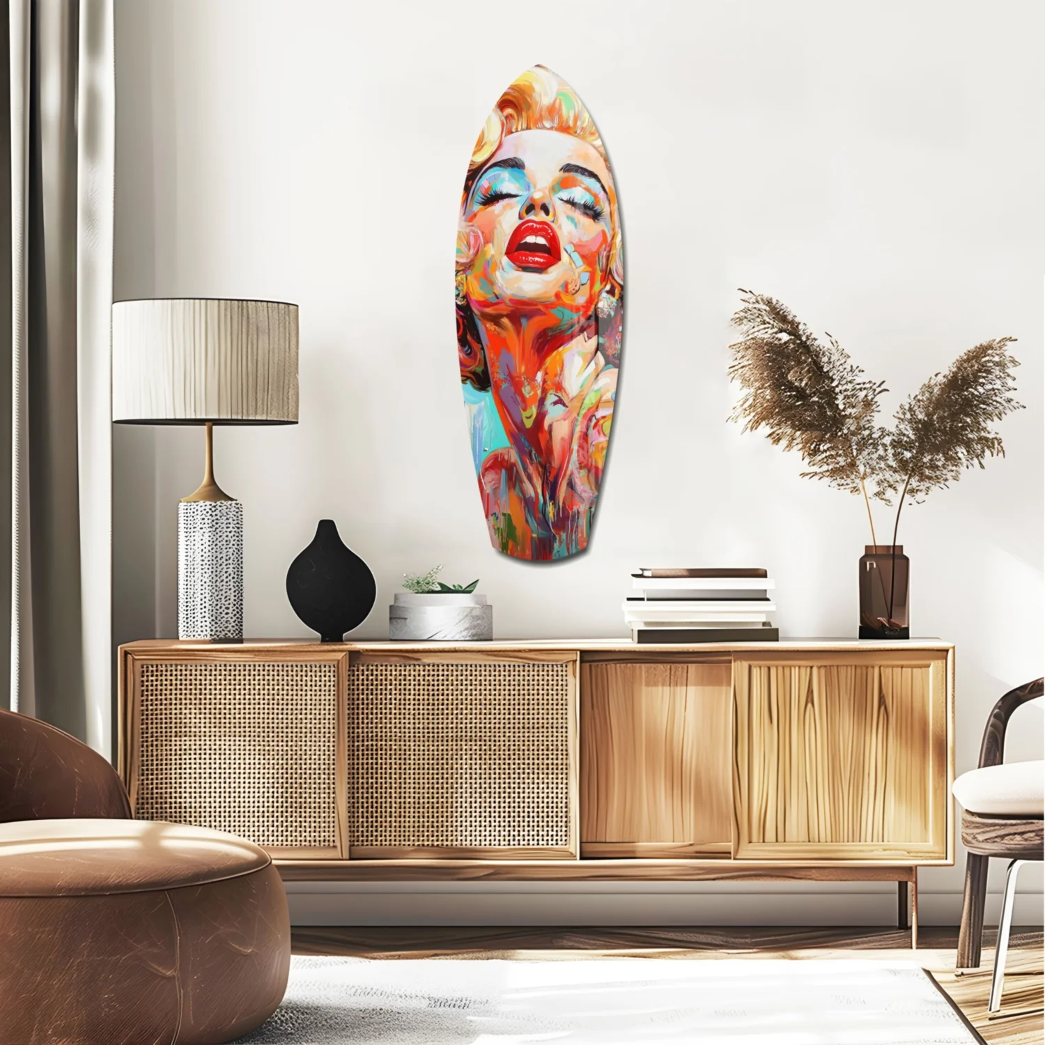 Vintage Dreams Blonde Starlet Glass Wall Art - Image 2