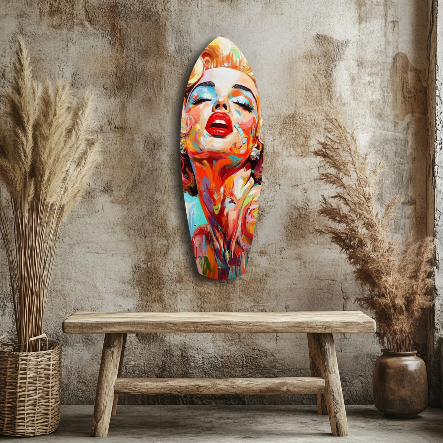 Vintage Dreams Blonde Starlet Glass Wall Art - Image 3