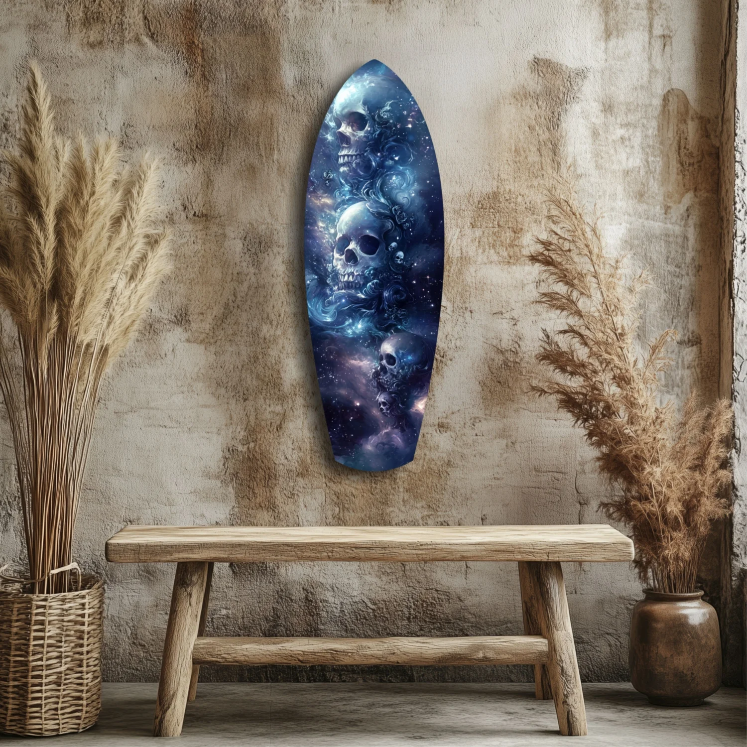 Midnight Skull Nocturnal Shadows Glass Wall Art - Image 3