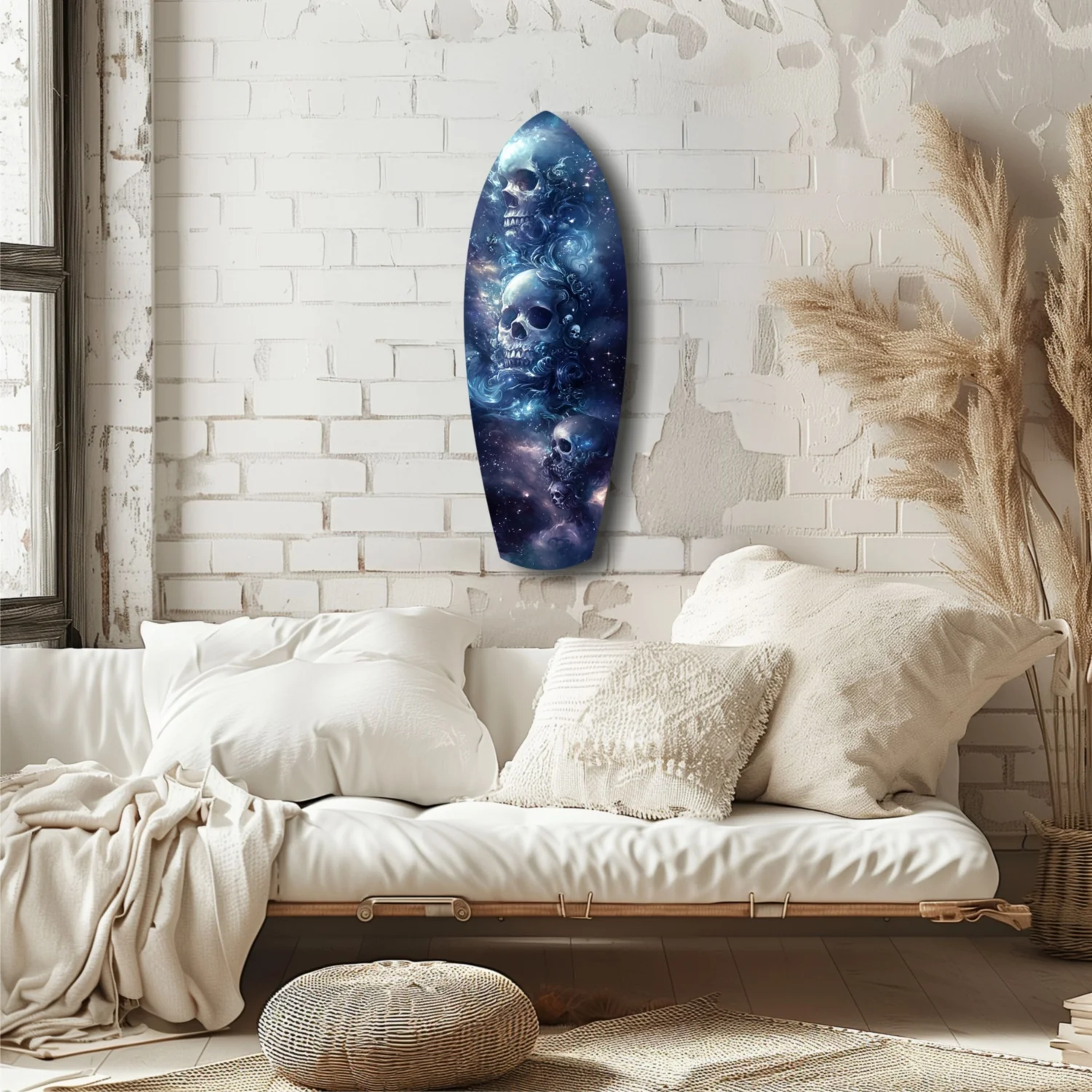 Midnight Skull Nocturnal Shadows Glass Wall Art - Image 6