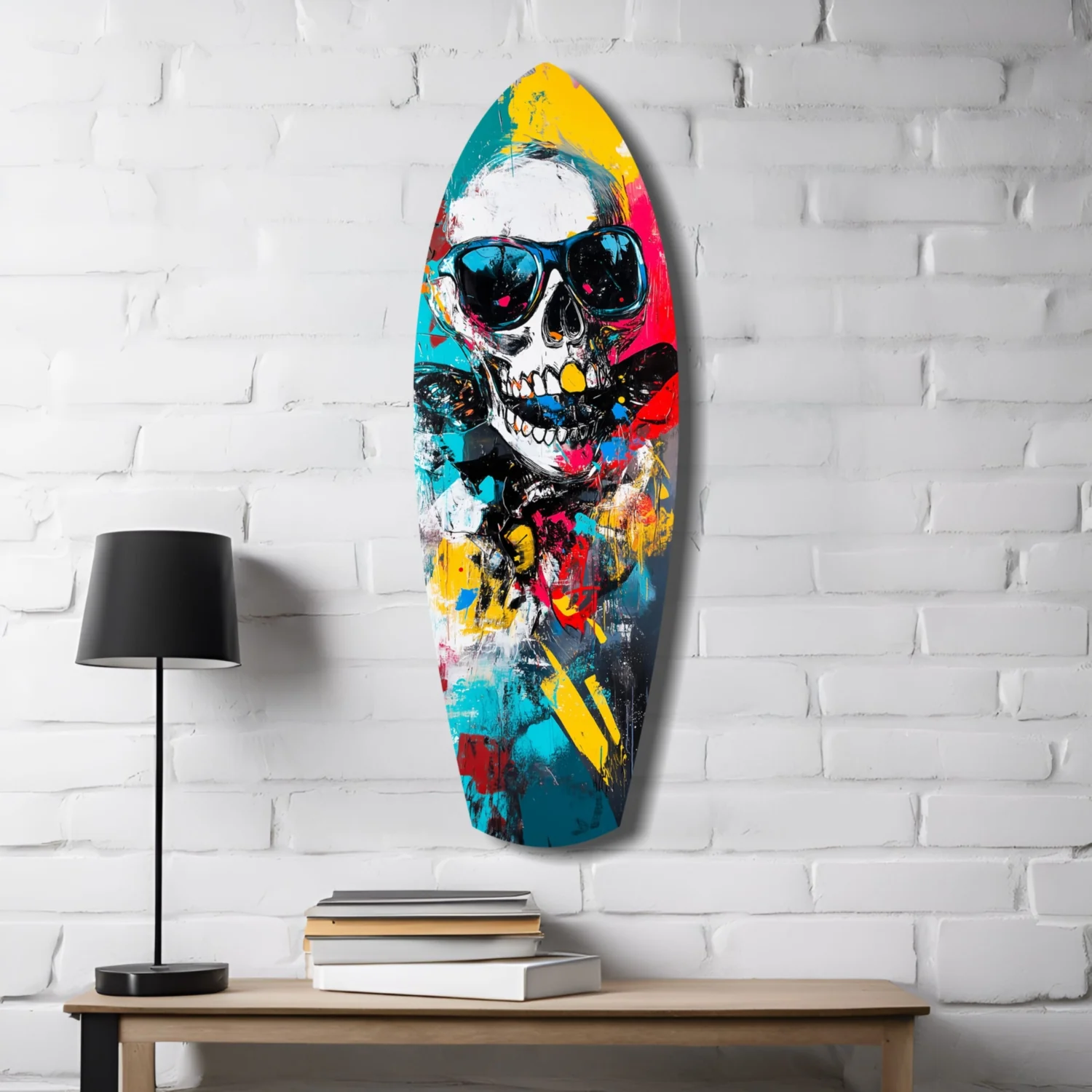 Street Soul Graffiti Skulls Glass Wall Art - Image 4