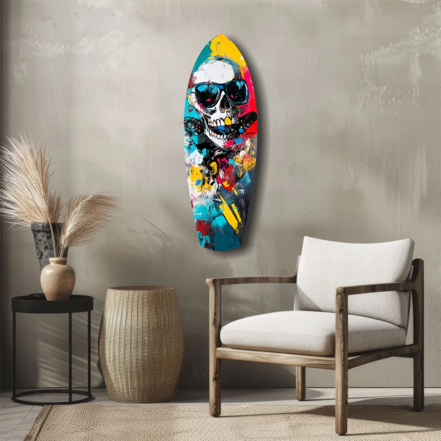 Street Soul Graffiti Skulls Glass Wall Art - Image 5