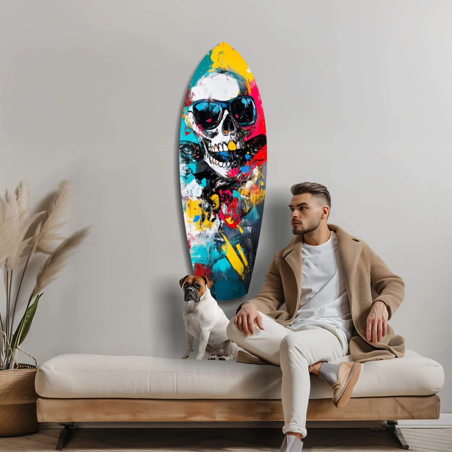 Street Soul Graffiti Skulls Glass Wall Art - Image 8