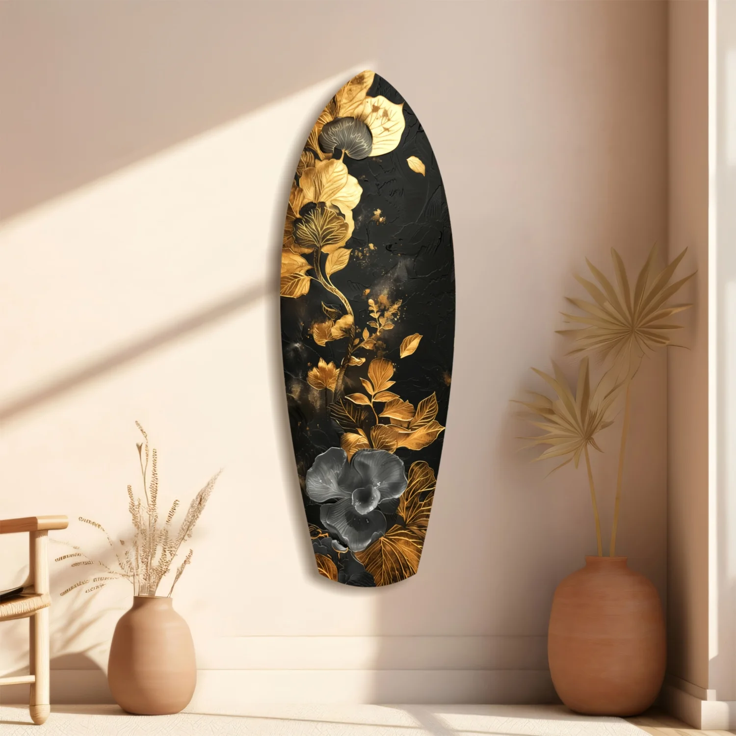 Golden Flower Glass Wall Art - Image 11